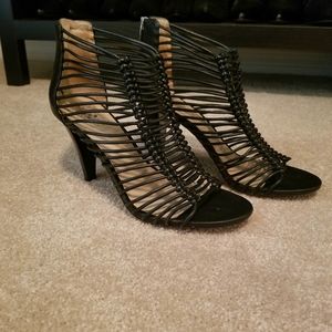 Vince Camuto Black Cage Heels